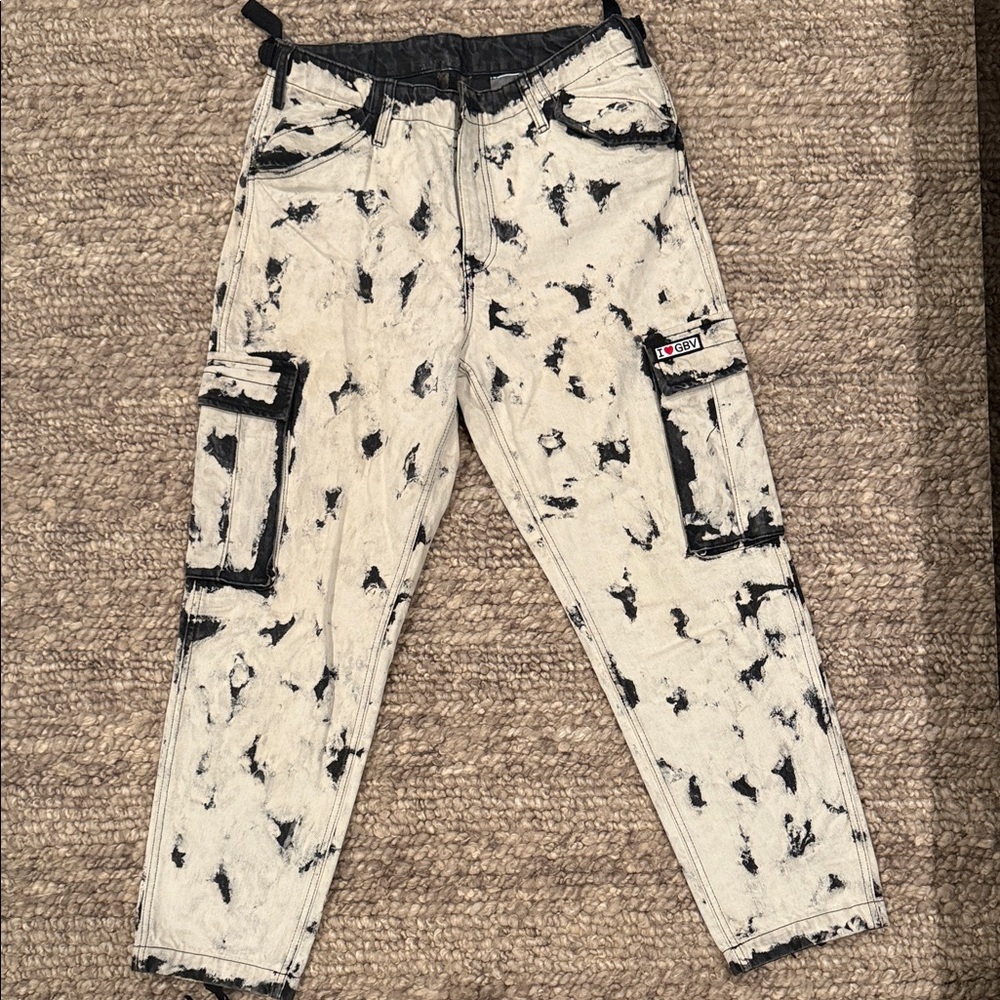 Giambiattista Valli x H&M Tie Dye Cargo Denim Pants.